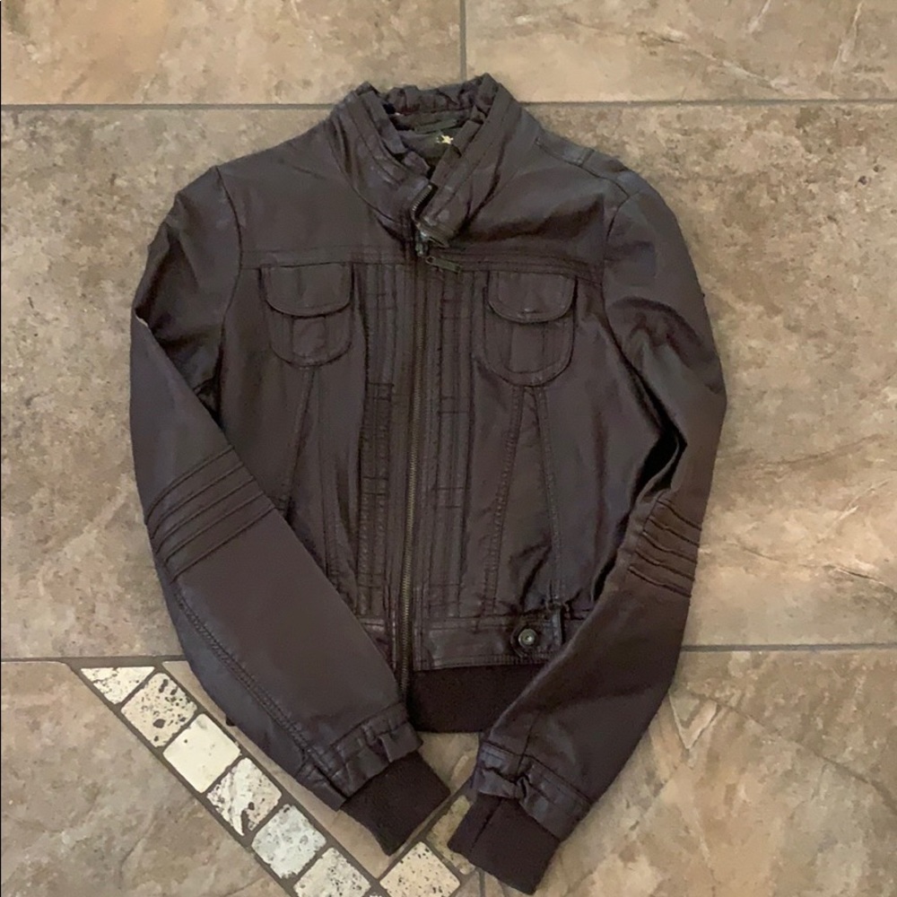 Brown Vegan Leather jacket